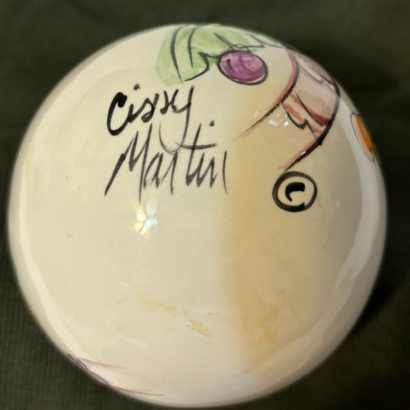 Christmas Ornament Hand Painted and Signed Cissy Martin Palm Tree Theme - Picture 5 of 5